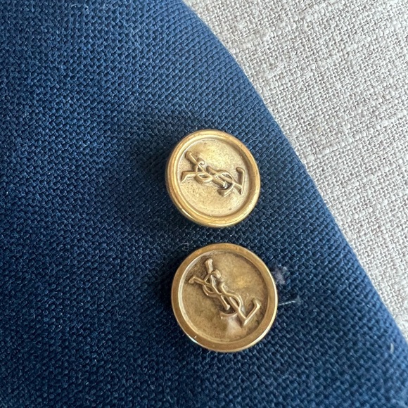 YSL Yves Saint Laurent Blazer Navy Like New Condition - Picture 5 of 8